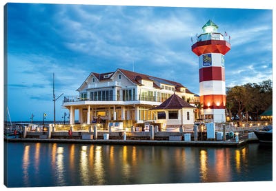 Harbour Town Lighthouse Hilton Head Island Canvas Art Print - Nautical Scenic Photography