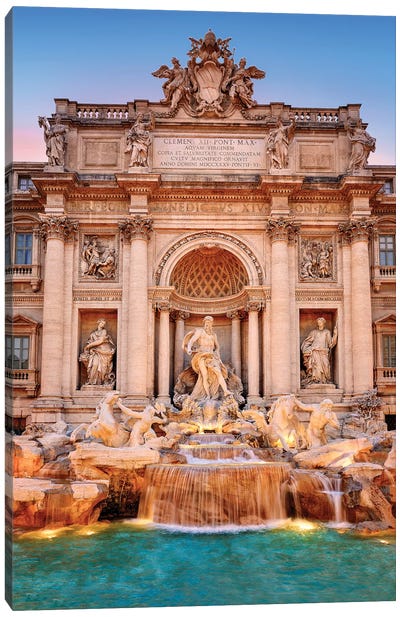 Fontani die Trevi, Trevi Fountain  Canvas Art Print - Famous Architecture & Engineering