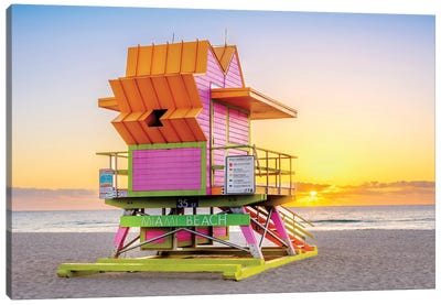 Dreaming Of  Sunrise Miami Beach,Florida Canvas Art Print - Miami Art