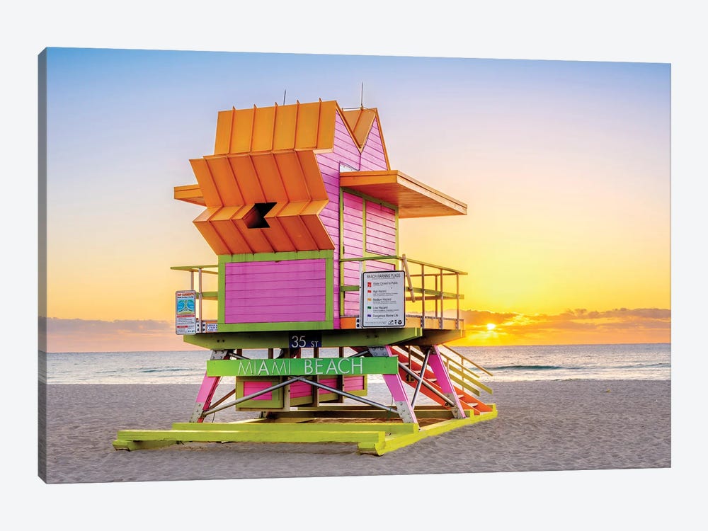 Dreaming Of  Sunrise Miami Beach,Florida by Susanne Kremer 1-piece Canvas Artwork