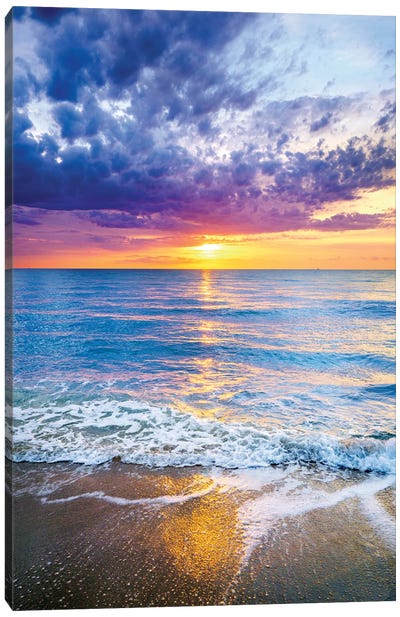 Gorgeous Beach Sunrise, Florida Canvas Art Print - Layered Landscapes