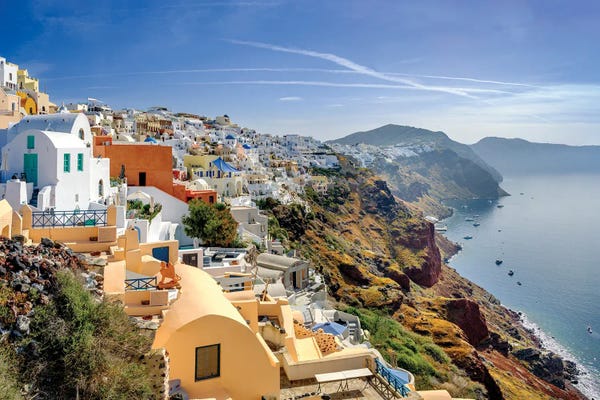 Santorini: Sunny Day In Santorini Greece by Susanne Kremer