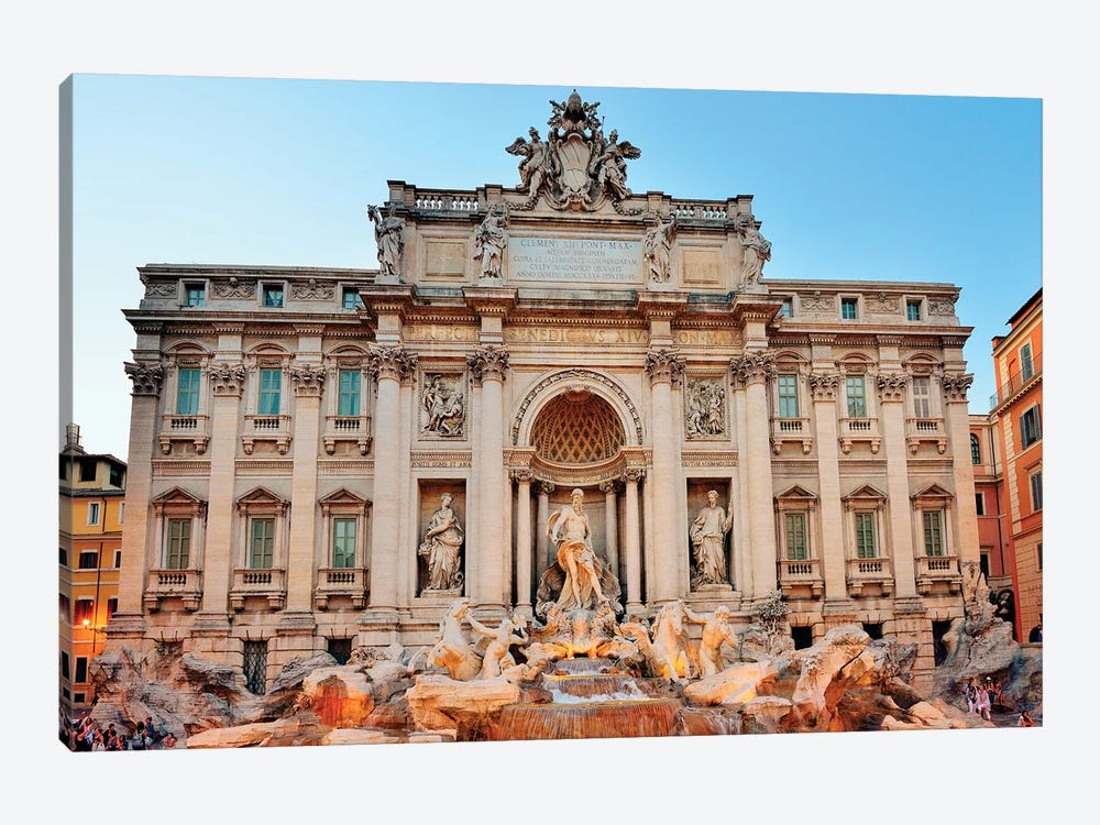 Fontani die Trevi, Trevi Fountain at night  by Susanne Kremer 1-piece Canvas Print
