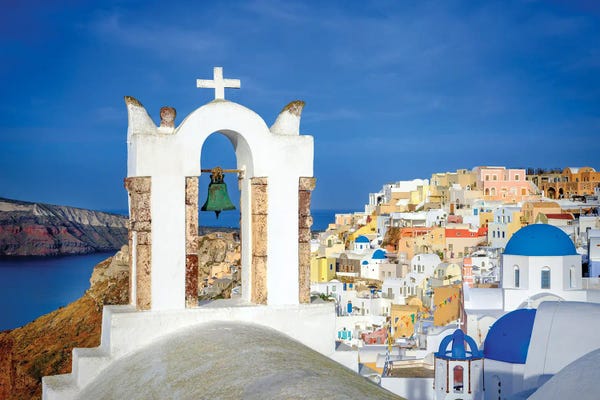 Santorini: One Church Bell, Oia, Santorini, Greece by Susanne Kremer