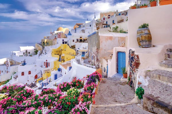 Santorini: Garden Of Oia Santorini, Greece by Susanne Kremer