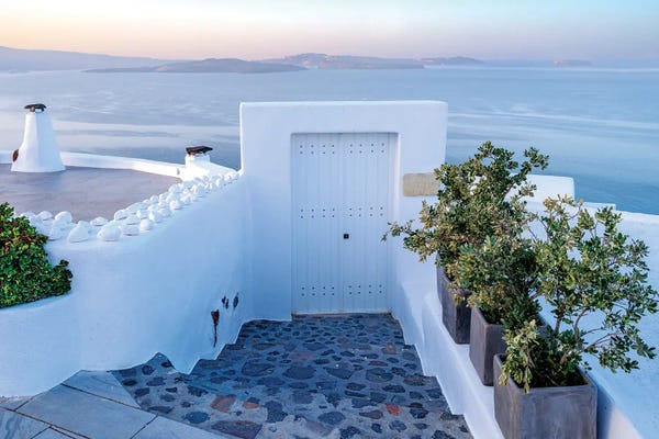Greece: Relaxing Morning Oia Santorini Greece by Susanne Kremer