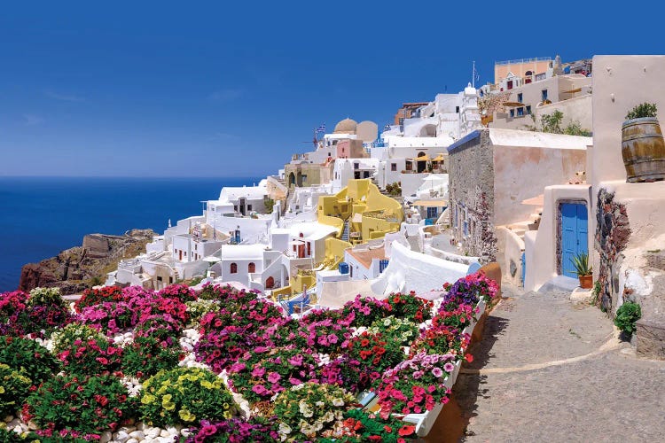 Panoramic Garden View Oia Santorini, Greece