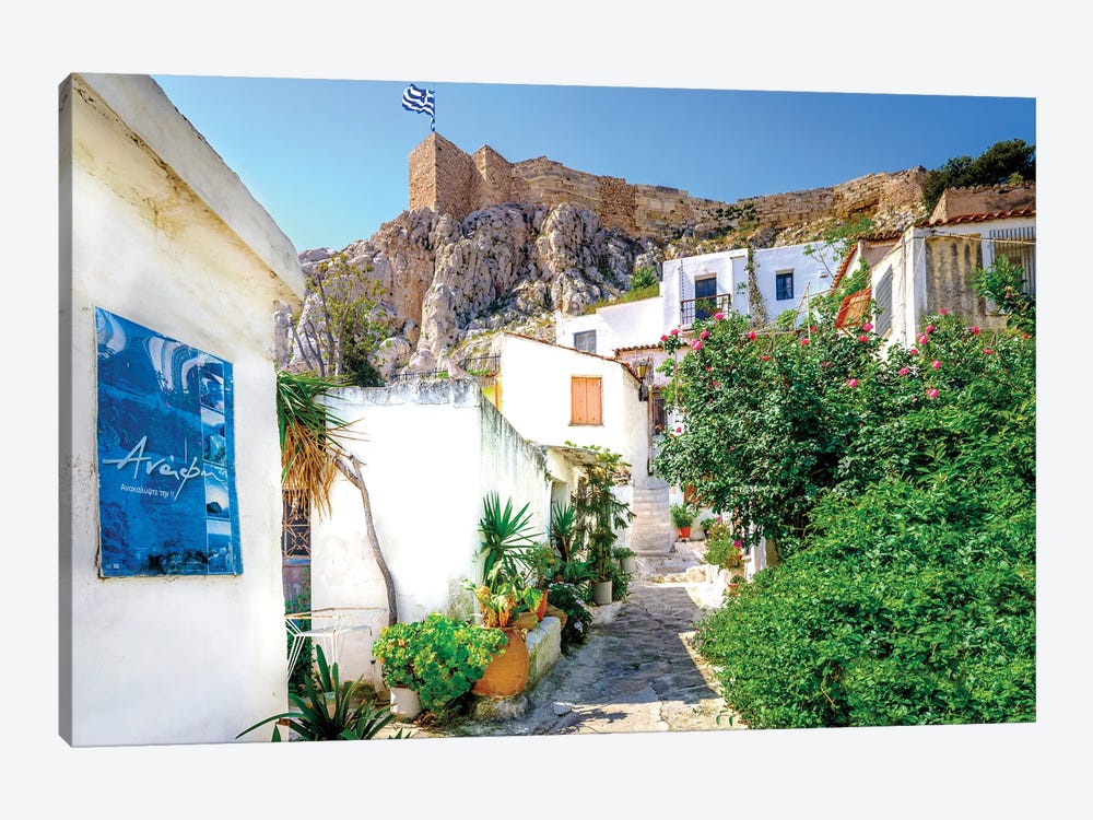 Pretty Small Street In Athens, Greece by Susanne Kremer 1-piece Canvas Print