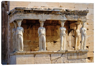 Ancient Greece, Acropolis, Athens, Greece Canvas Art Print - Sculpture & Statue Art
