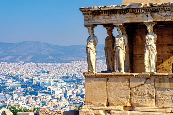 Ancient Ruins: Acropolis And The City, Athens, Greece by Susanne Kremer