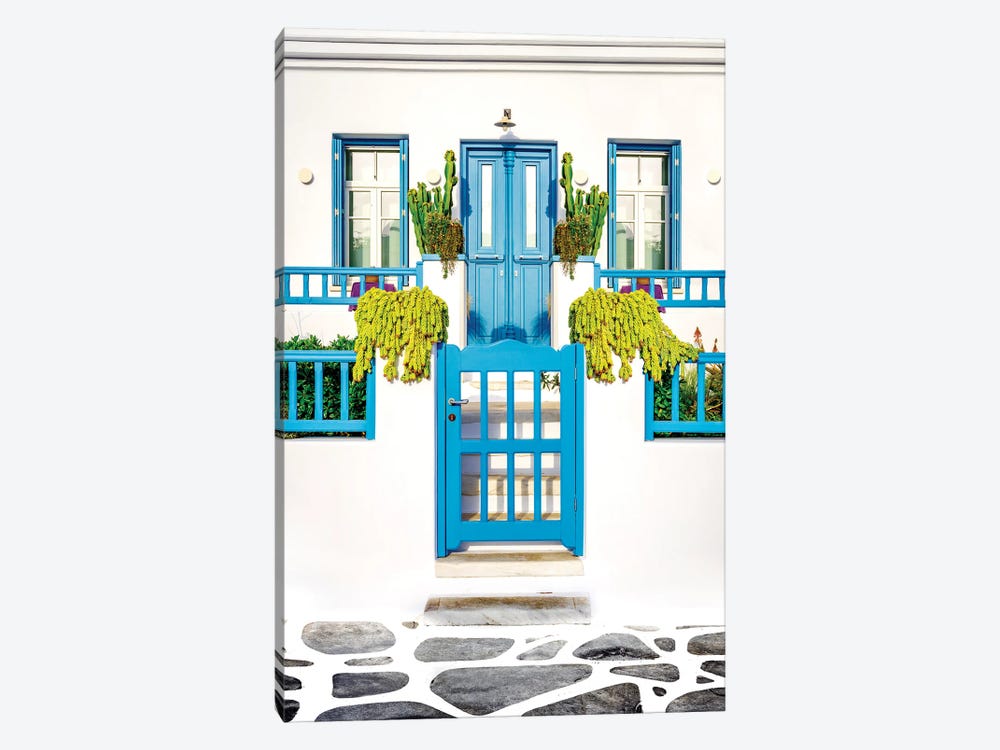 Blue Door Mykonos Greece by Susanne Kremer 1-piece Canvas Print