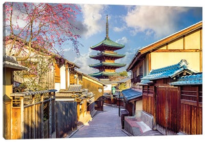 Spring In Old Kyoto, Japan, Asia Canvas Art Print - Kyoto