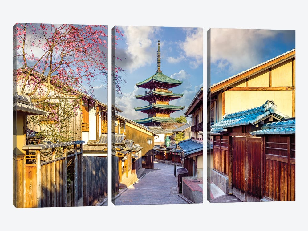 Spring In Old Kyoto, Japan, Asia by Susanne Kremer 3-piece Canvas Art