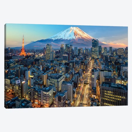 Tokyo Skyline , Japan Canvas Print #SKR819} by Susanne Kremer Canvas Art