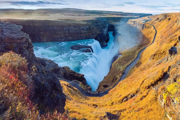 Waterfalls: Gullfoss Waterfall Golden Circle  by Susanne Kremer