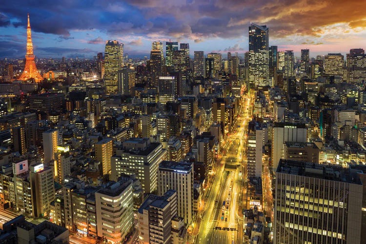 Sunset Over Tokyo Skyline, Japan