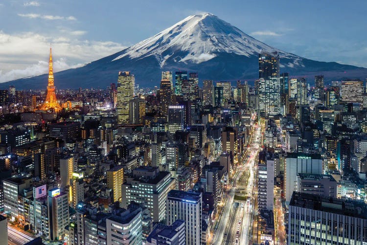 Mount Fuji And Tokyo Skyline,Japan