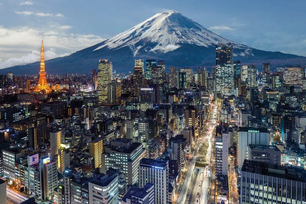 Tokyo: Mount Fuji And Tokyo Skyline,Japan by Susanne Kremer