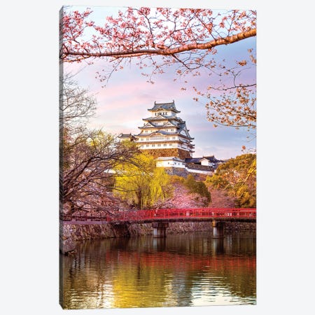 Himeji Castle And Cherryblossoms Hyogo Japan Canvas Print #SKR829} by Susanne Kremer Canvas Print