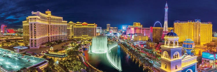 Las Vegas Fountain Panoramic View Las Vegas Nevada