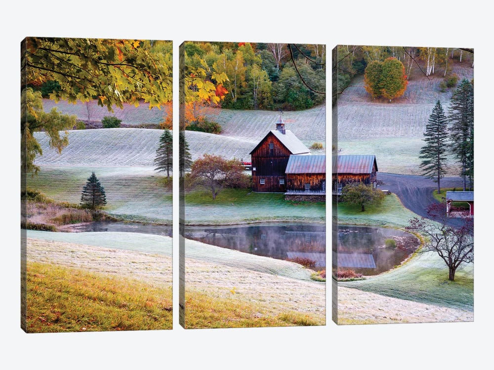 The First Frost In New England by Susanne Kremer 3-piece Canvas Wall Art