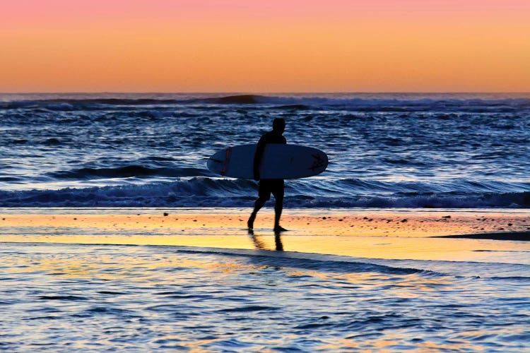 Hanalei Bay Surfer at Sunset 