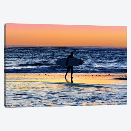 Hanalei Bay Surfer at Sunset  Canvas Print #SKR83} by Susanne Kremer Canvas Art