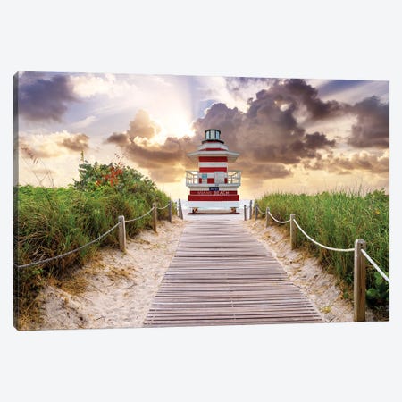 The Path To The Beachhouse, Miami Florida Canvas Print #SKR843} by Susanne Kremer Canvas Art Print