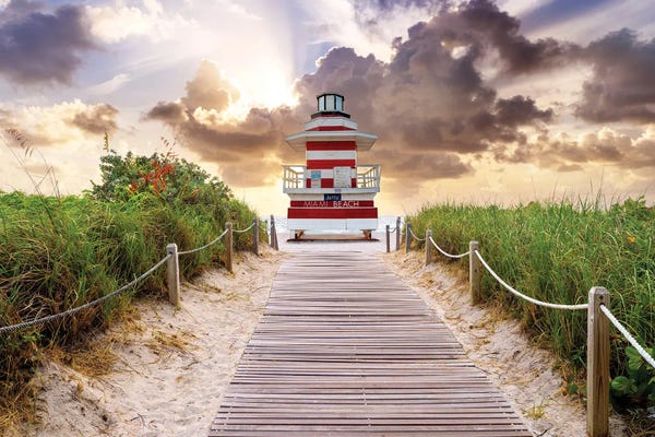 Miami: The Path To The Beachhouse, Miami Florida by Susanne Kremer