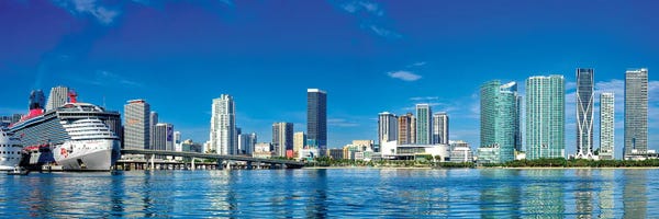 Miami Skylines: Panoramic View Miami Downtown by Susanne Kremer
