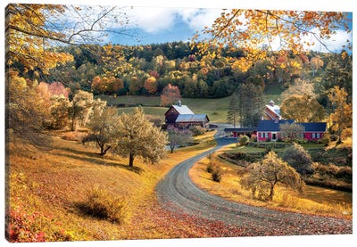 Fall Mood In New England, Vermont Canvas Art Print - Vermont Art