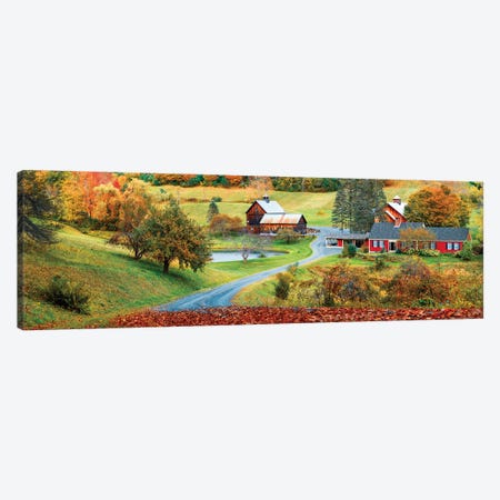 Panoramic Scenic View ,Fall In Vermont New England Canvas Print #SKR852} by Susanne Kremer Canvas Wall Art