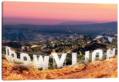 Hollywood Sign   Canvas Art Print - Famous Architecture & Engineering