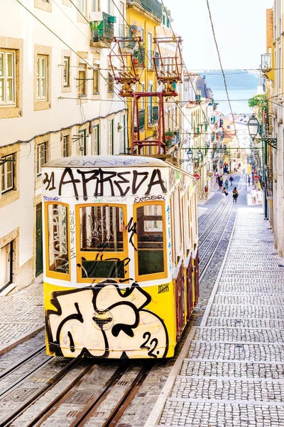 Graffiti Furnicular Lisbon Portugal by Susanne Kremer canvas print