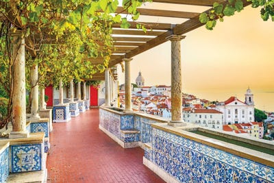 Red Door Lisbon by Susanne Kremer canvas print