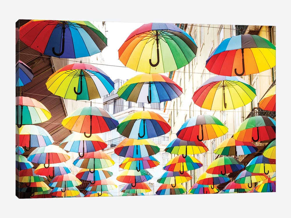 Umbrellas In Lisbon by Susanne Kremer 1-piece Art Print