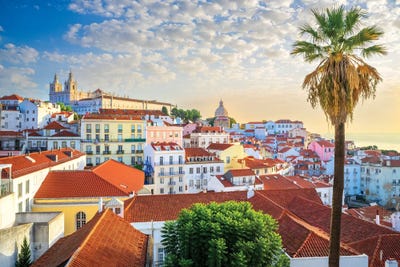 Tropical Lisbon by Susanne Kremer framed wall art