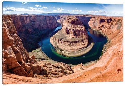 Horseshoe Bend and Colorado River  Canvas Art Print - Grand Canyon National Park Art