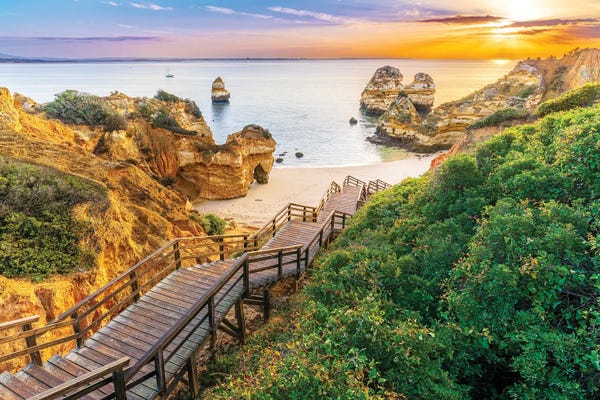 Portugal: Beach Path At Sunrise Portugal by Susanne Kremer