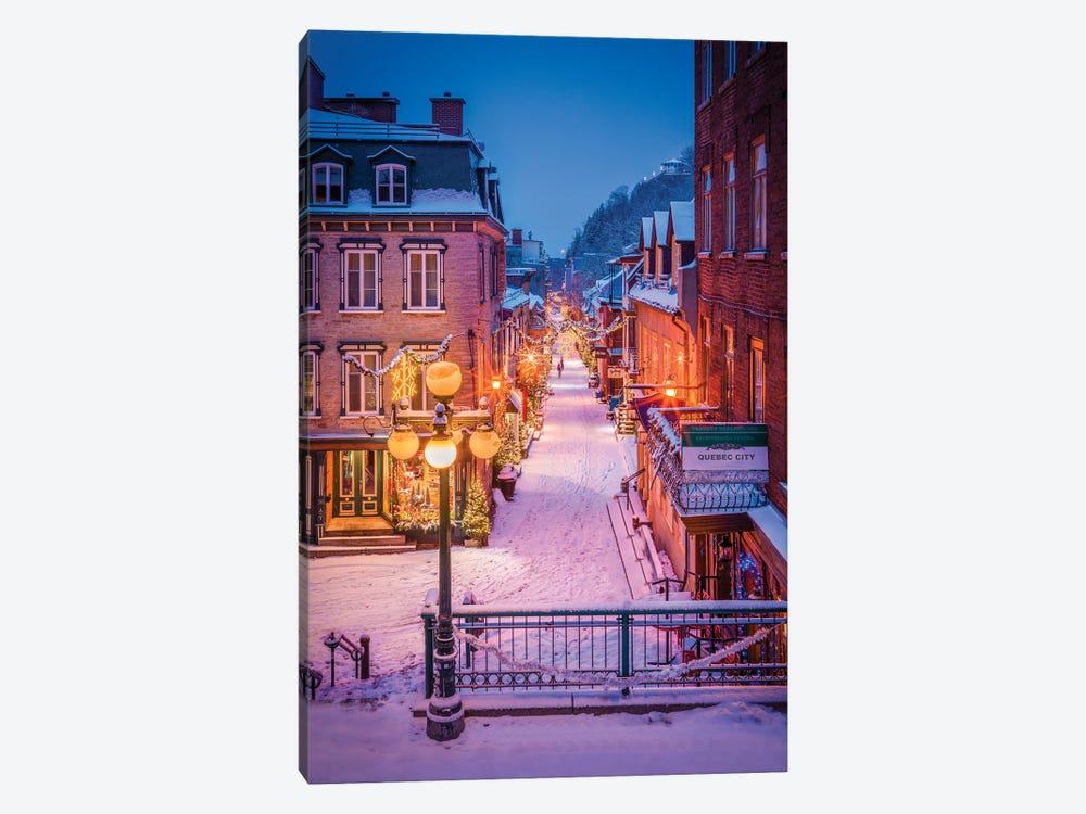 Snowy Morning Quebec City by Susanne Kremer 1-piece Canvas Wall Art