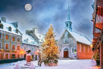 Full Snow Moon Quebec by Susanne Kremer canvas print