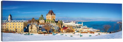 Snowy Panorama Of Quebec Canvas Art Print - Quebec Art