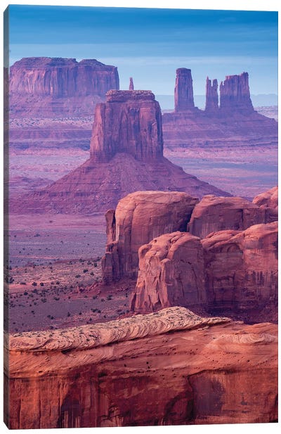 Hunts Mesa Navajo Tribal Park III Canvas Art Print - Desert Art