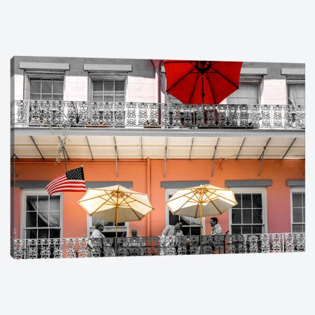 The Balcony Talk New Orleans Canvas Print #SKR991} by Susanne Kremer Canvas Print