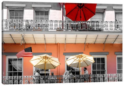 The Balcony Talk New Orleans Canvas Art Print - New Orleans Art