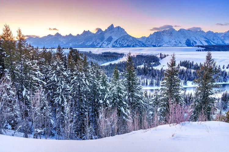 Pastel Winter Sunset Wyoming