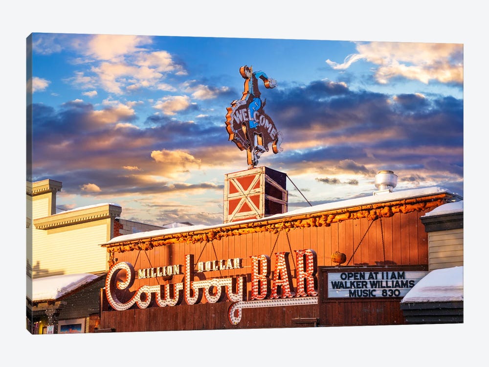 Rodeo Cowboy Bar At Sunset by Susanne Kremer 1-piece Art Print
