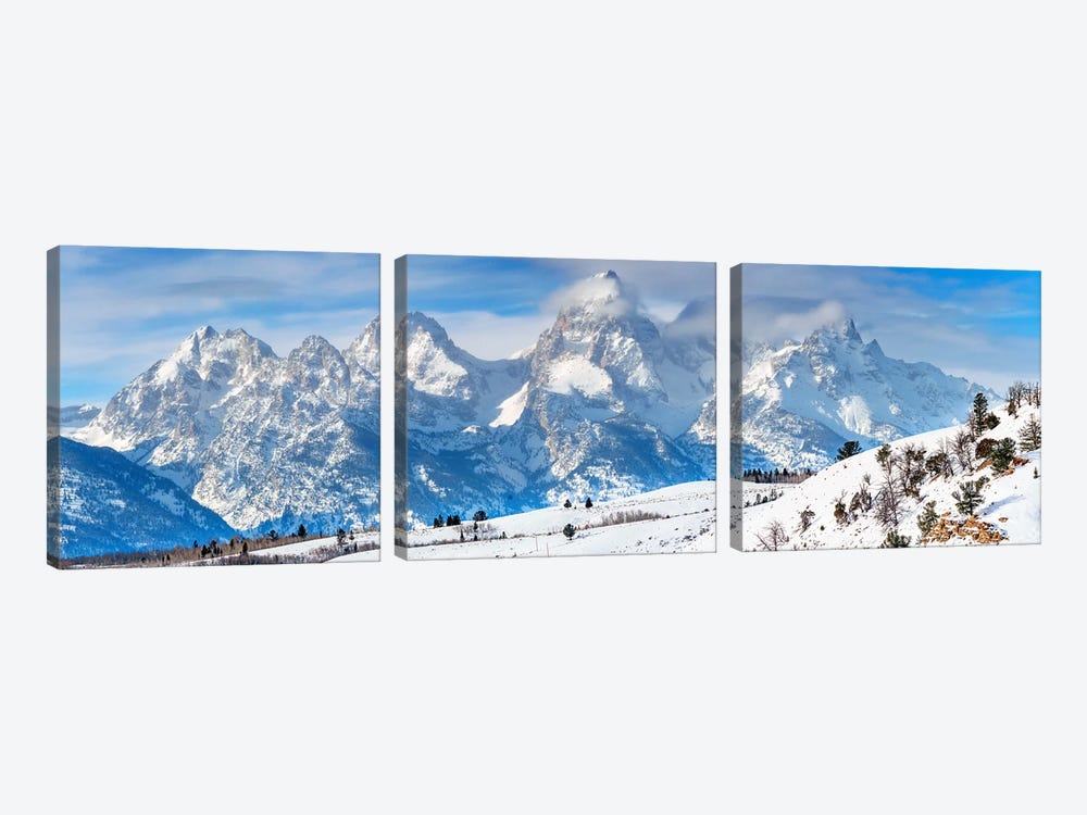 Grand Teton Panorama by Susanne Kremer 3-piece Canvas Art