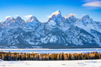 Grand Teton Winter Glow by Susanne Kremer canvas print