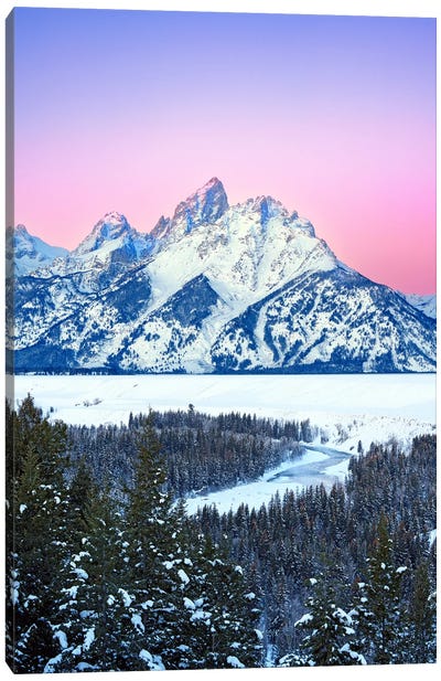 Grand Teton Alpenglow Canvas Art Print - Grand Teton Art